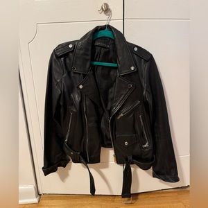 Zara Real Leather Jacket Medium